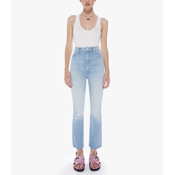 Mother 'The Tippy Top Insider' Ankle Fray Denim Jean Size 27 - Picture 1 of 4